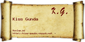 Kiss Gunda névjegykártya